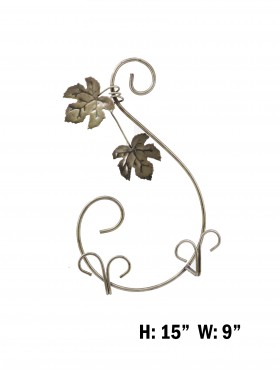 Metal Decorative Hook W/ Maple Leaf 